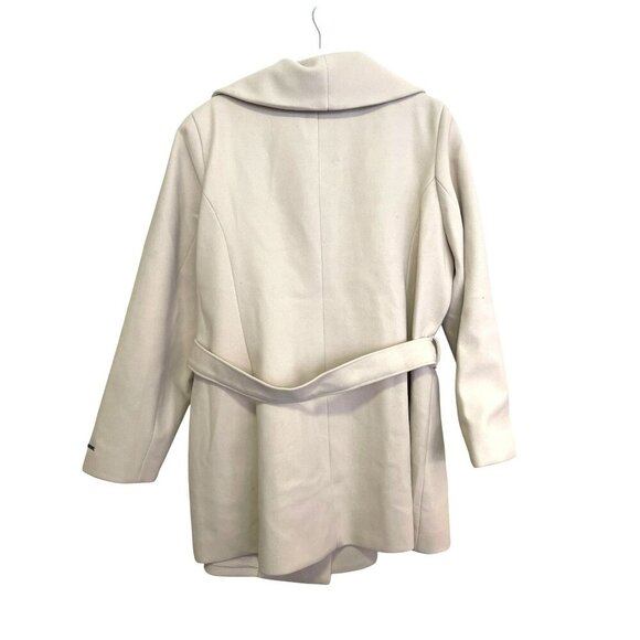 Tahari Size XXL Beige Belted Wrap Tie Winter Coat Beige NWT - Picture 6 of 8